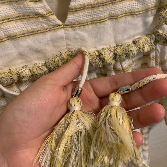 Zimmermann White And Yellow Tassel Blouse 1/Small - Picture 2 of 7